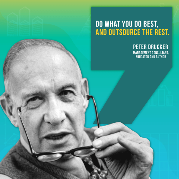 Outsource The Rest, Peter Drucker, Visual Insights Outsource